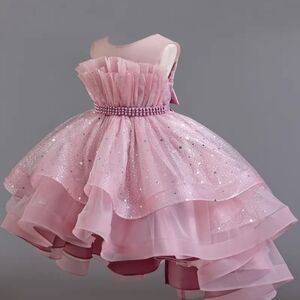 Sparkling Pink Layered Dress